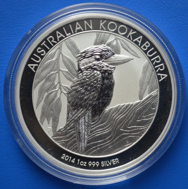 1 dollar Australie Kookaburra 1 ounce 999/1000 zilver 2014 oplage 1.000.000 stuks