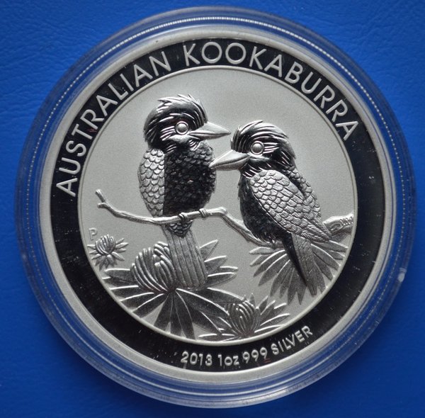 1 dollar Australie Kookaburra 1 ounce 999/1000 zilver 2013 oplage 1.000.000 stuks