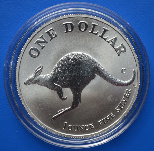 1 dollar 1998 Australie Kangaroe 1 ounce 999.zilver oplage 49398 stuks