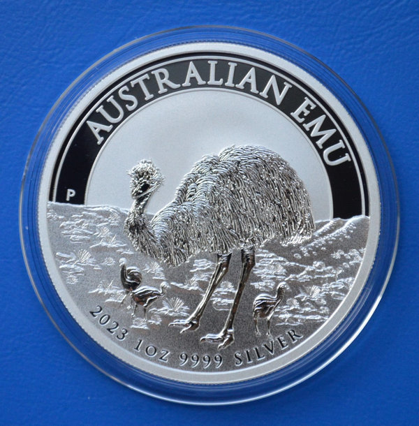 1 dollar Australia Emu 1 ounce 999/1000 zilver 2023 in capsule