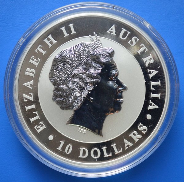 10 dollar Australie kookaburra 10 ounce 999/1000 zilver 2010 oplage 18.782 stuks