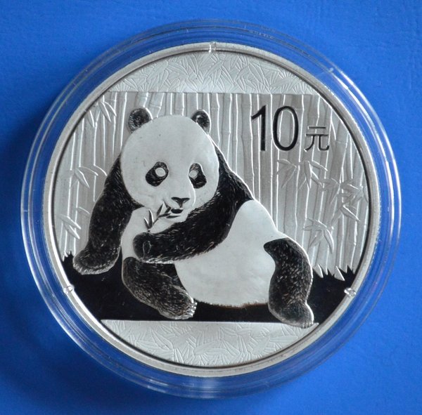 10 yuan China Panda 1 ounce 999.zilver oplage 3.000.000 Shanghai mint 2015