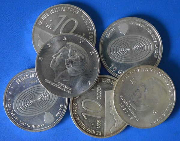 Zilveren 10 gulden Beatrix 15 gram 800/1000 zilver