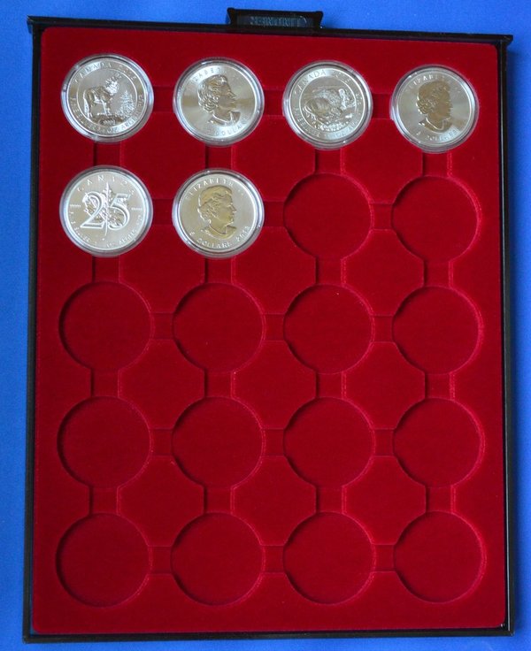 Lindner 2944 muntenbox rookglas voor Canada munten
