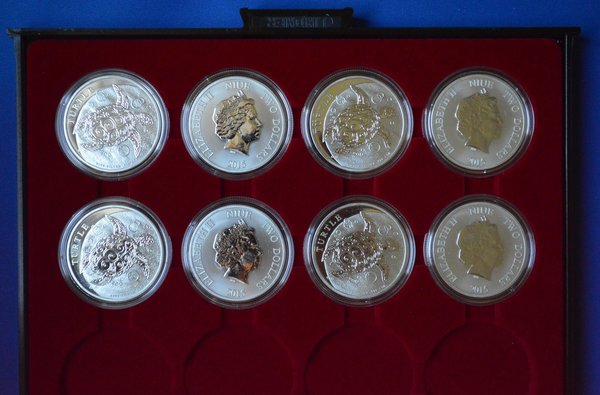 Lindner 2920 muntenbox rookglas voor Fiji munten