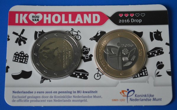 Coincard Ik hou van Holland 2016 Drop