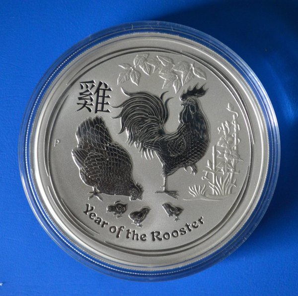 1 dollar Australie year of the Rooster 1 ounce 999/1000 zilver 2017 in capsule