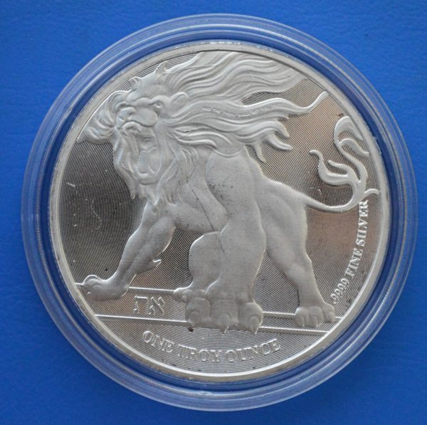 2 dollar NIUE "Nieuw-Zeeland Roaring Lion1 ounce 999/1000 zilver 2018 in capsule