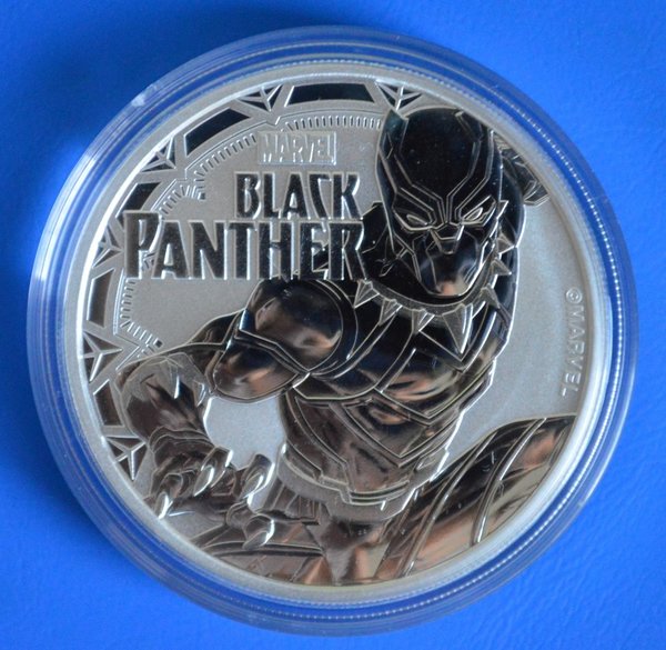 1 dollar Tuvalu Marvel Black Panther 1 ounce 999/1000 zilver 2018 in capsule
