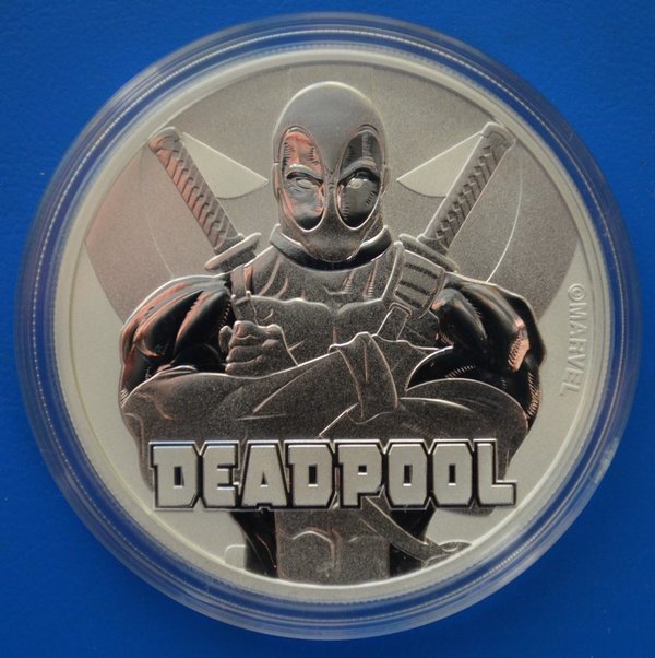 1 dollar Tuvalu Marvel Deadpool 1 ounce 999/1000 zilver 2018 in capsule