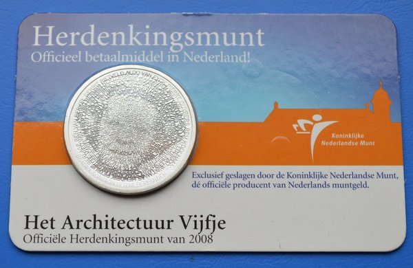 Coincard Het Architectuur Vijfje 5 euro 2008