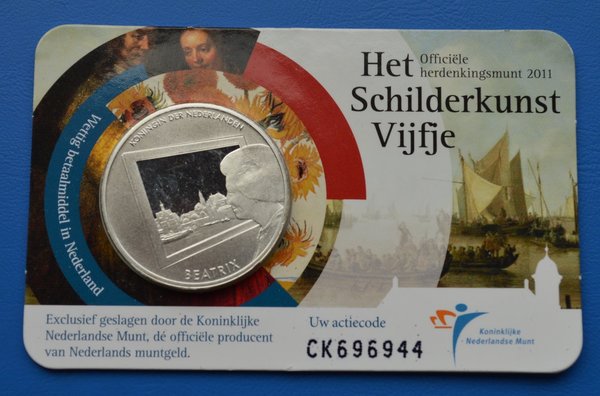 Coincard Het Schilderskunst Vijfje 5 euro 2011