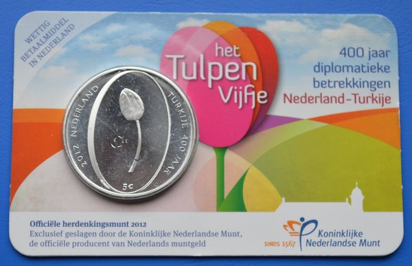 Coincard Het Tulpen Vijfje 5 euro 2012