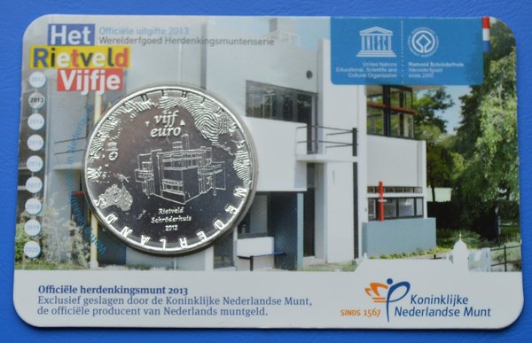 Coincard Het Rietveld Vijfje 5 euro 2013