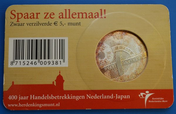Coincard Het Japan Vijfje 5 euro 2009