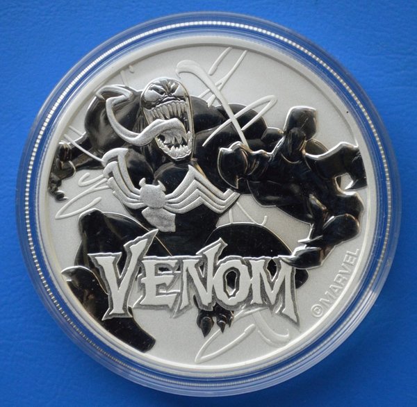 1 dollar Tuvalu Marvel Venom 1 ounce 999/1000 zilver 2020 in capsule