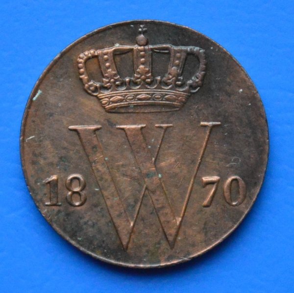 Halve cent 1870 Willem 3