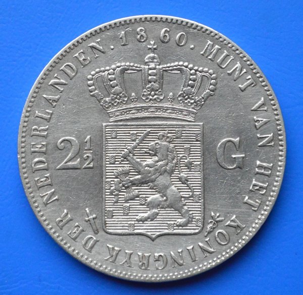 2,5 gulden 1860 Willem 3