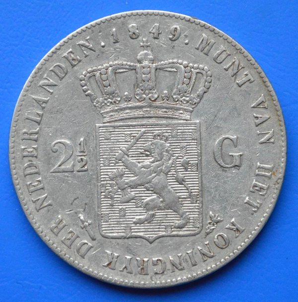 2,5 gulden 1849 Willem 2
