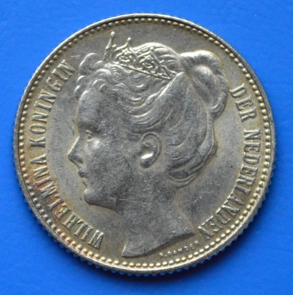 halve gulden 1907 Wilhelmina