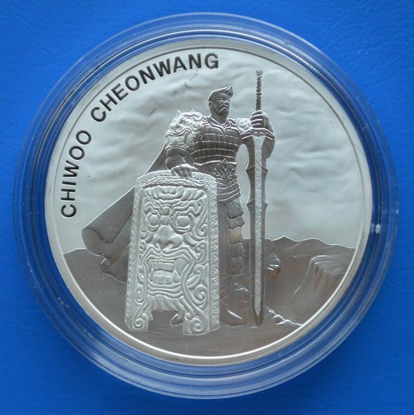 1 clay Korea Chiwoo Cheonwang  1 ounce 999/1000 zilver 2019 in capsule