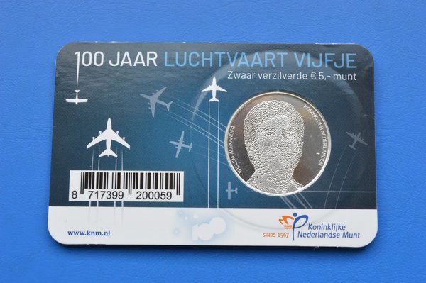 Coincard 100 jaar Luchtvaart Vijfje 2019