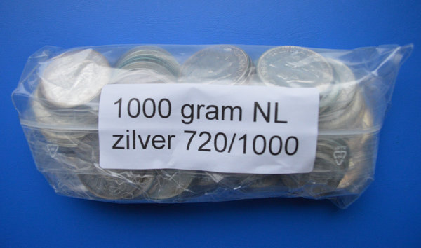 1 kilo Nederlands zilver 720/1000 zilver gemixt