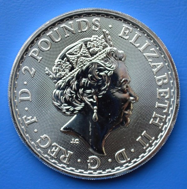 2 pounds Engeland Britannia  1 ounce  999/1000 zilver 2023 in capsule