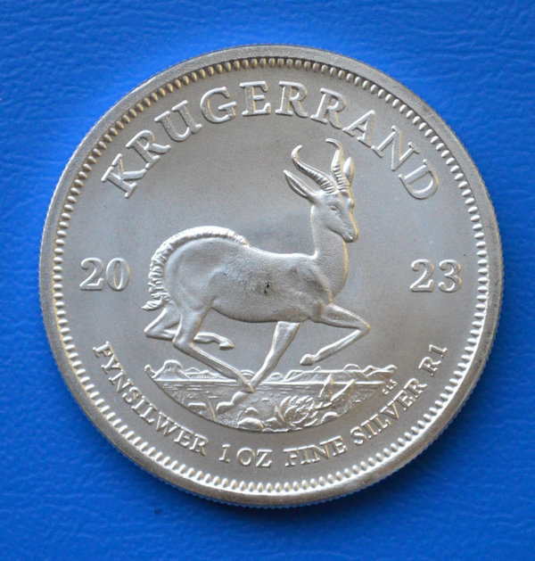 1 rand Zuid Afrika Krugerrand 1 ounce 999/1000 zilver 2023 in capsule