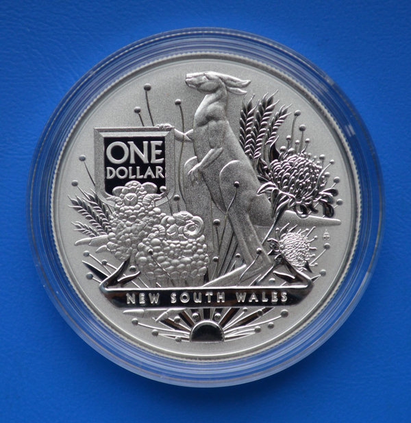 1 dollar Australie Coat of arms 1 ounce 999/1000 zilver 2022 in capsule