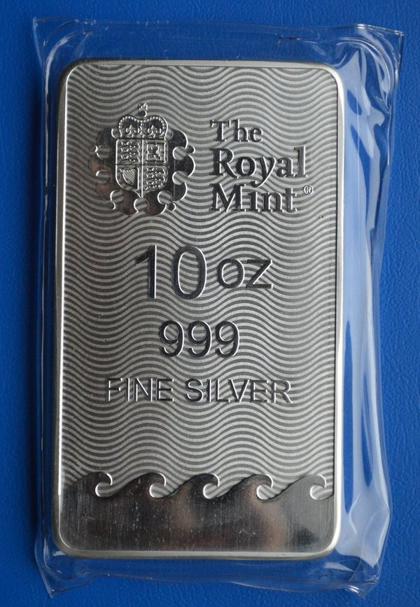 10 ounce Engeland The Royal Mint Britannia zilverbaar 999/1000 zilver in seal