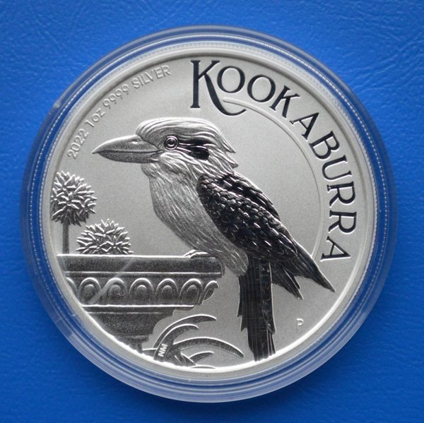 1 dollar Australie Kookaburra 1 ounce 999/1000 zilver 2022 in capsule