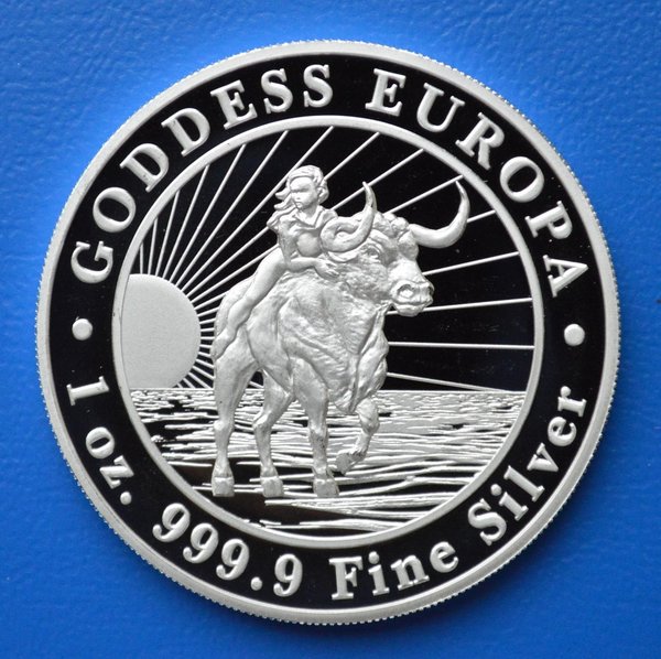 5 dollar Tokelau Goddess Europa 1 ounce 999/1000 zilver 2022 niet in capsule