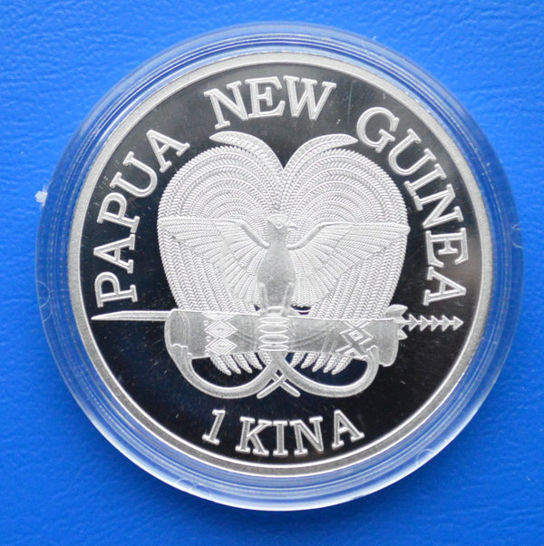 1 Kina Papua New Guinea Bird of Paradise 1 ounce 999/1000 zilver 2022 in capsule