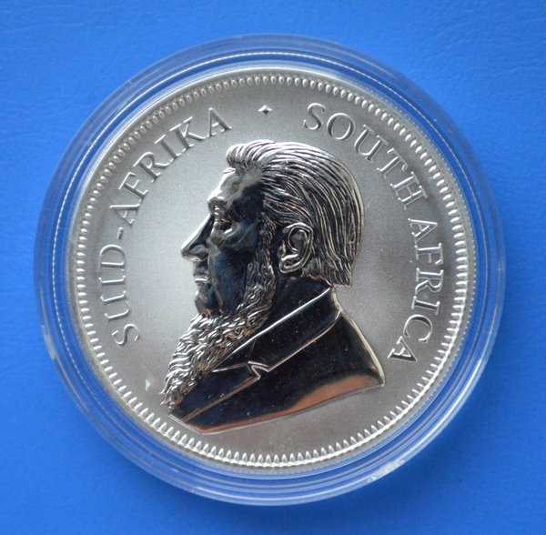 1 rand Zuid Afrika Krugerrand in kleur 1 ounce 999/1000 zilver 2017 in capsule met certificaat