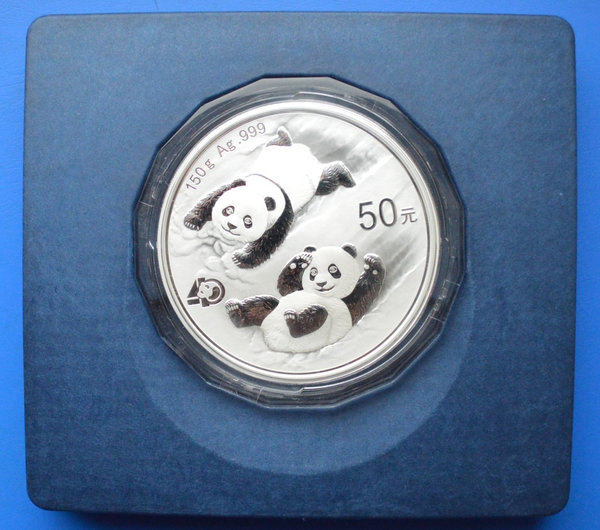 50 yuan China Panda 150 gram 999.zilver Shanghai mint 2022 Proof met certficaat