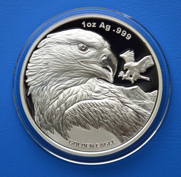 2 dollar Samoa Golden Eagle  1ounce 999/1000 zilver 2023 in capsule 1e van de serie