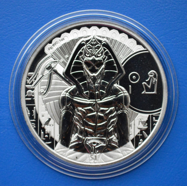 1 dollar Sierra Leone Egyptische Goden Ra 1 ounce 999/1000 zilver 2023 in capsule oplage 5000